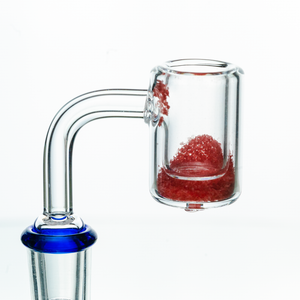 Thermo Chromic Quartz Banger with Color Changing Crystals | 14mm Male Joint | 25mm OD | 5mm Thickness